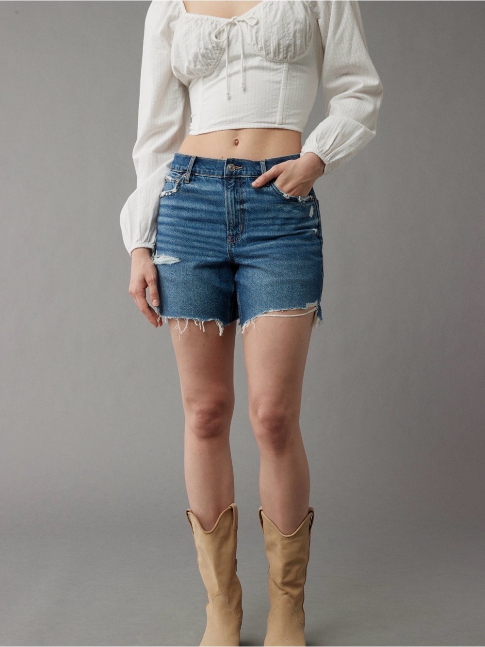 American Eagle Relaxed DistressedDenim Shorts